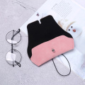 1PC Men Women Suede PU Leather Sunglasses Case Fold-able Buckle Glasses Box Eyeglass Holder Bag Protector Eyewear Accessories