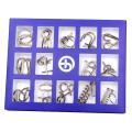 15pcs/Set 3D Metal Puzzle Kids Montessori Learning Education Materials Toy IQ Mind Brain Teaser Puzzles for Adults Children Gift