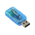 5.1-Channel USB 2.0 External Sound Card w/3.5mm Headphone and Microphone Jack Interface,Computer Stereo Mic Audio USB Converter