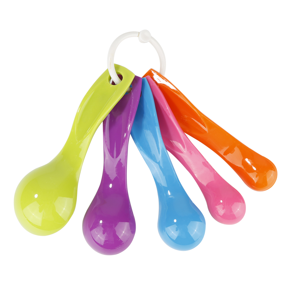 5pcs/set Colorful Accurate Measuring Spoon Scale Measuring Spoon Tablespoon Teaspoon Scoop Household Kitchen Essential