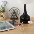 Delicate Desk Lamp Nightstand Lamp with Fabric Shade