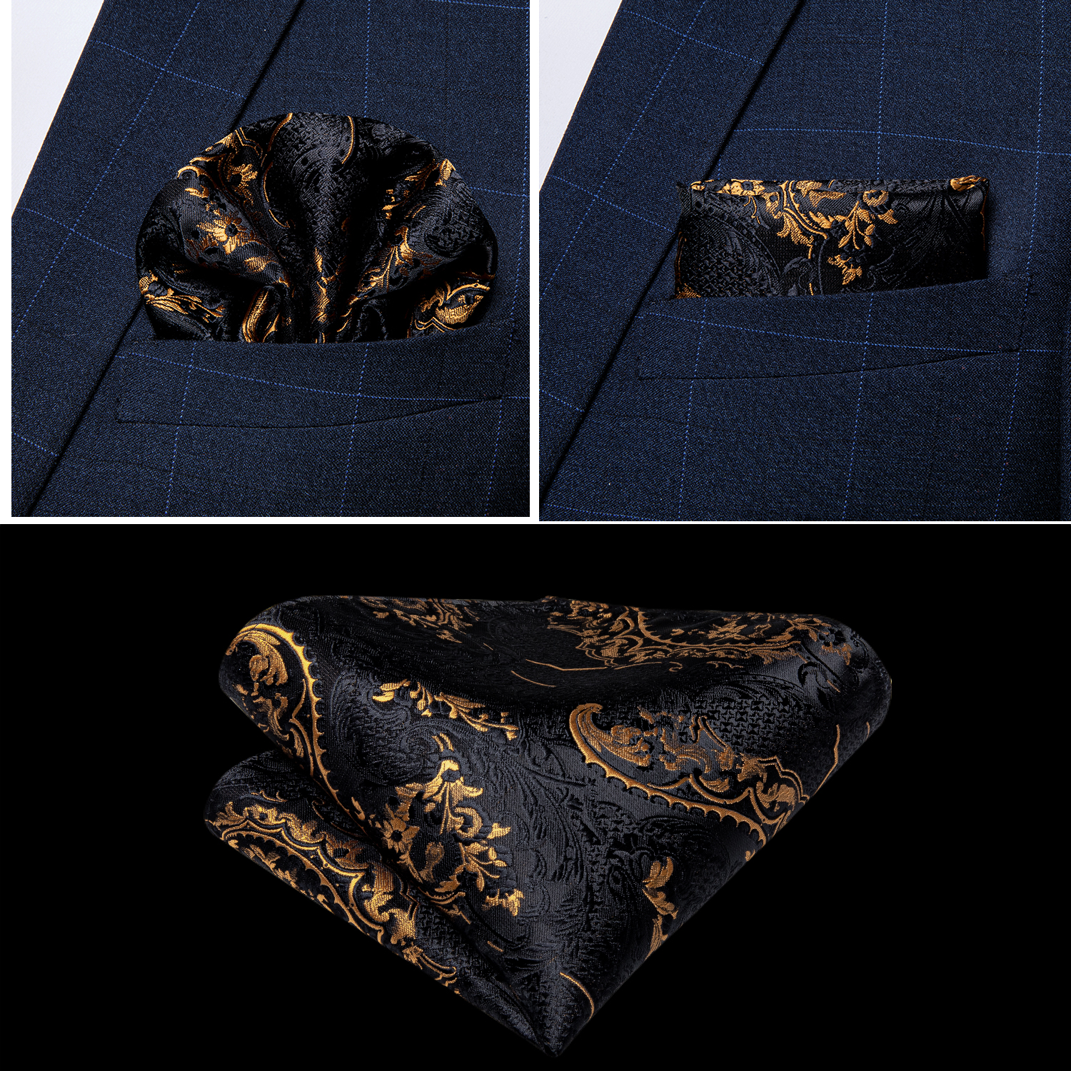 2020 New Fashion Men's Suit Vest Gold Paisley Black Silk Waistcoat Sleeveless Formal Business Jacket Dress Vests For Men DiBanGu