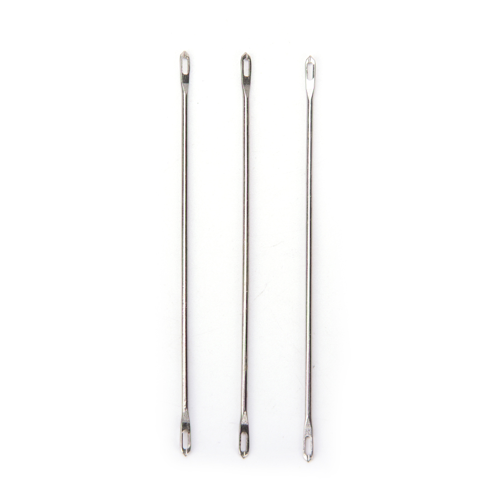 DIY Needles Double Eyed Transfer for Standard Knitting Machines Sliver Home Handmade Craft Sewing Tools Accessories