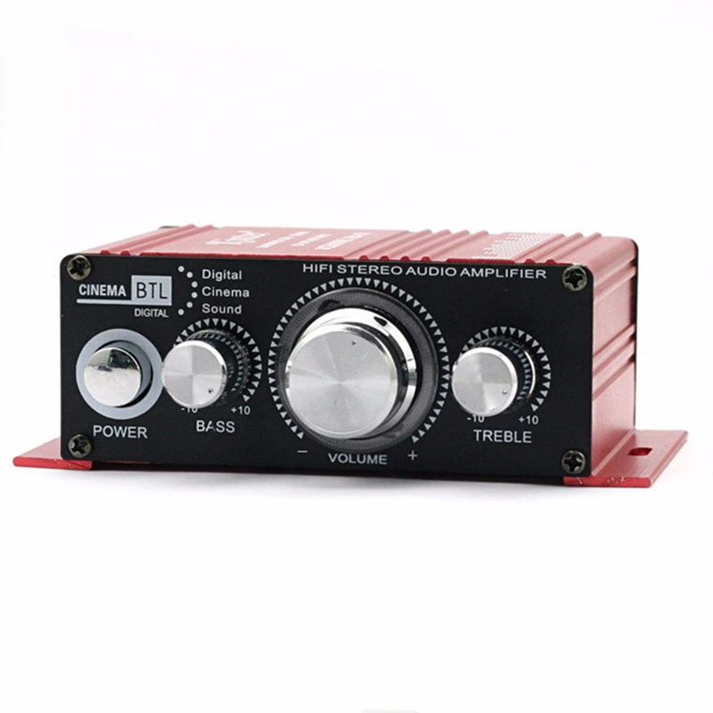 Car Styling Amplifier MP3 MP4 CD Amplifier DC 12V 2A Mini Stereo Hi-Fi RCA Digital Auto Car Home Power Audio Sound MA-170