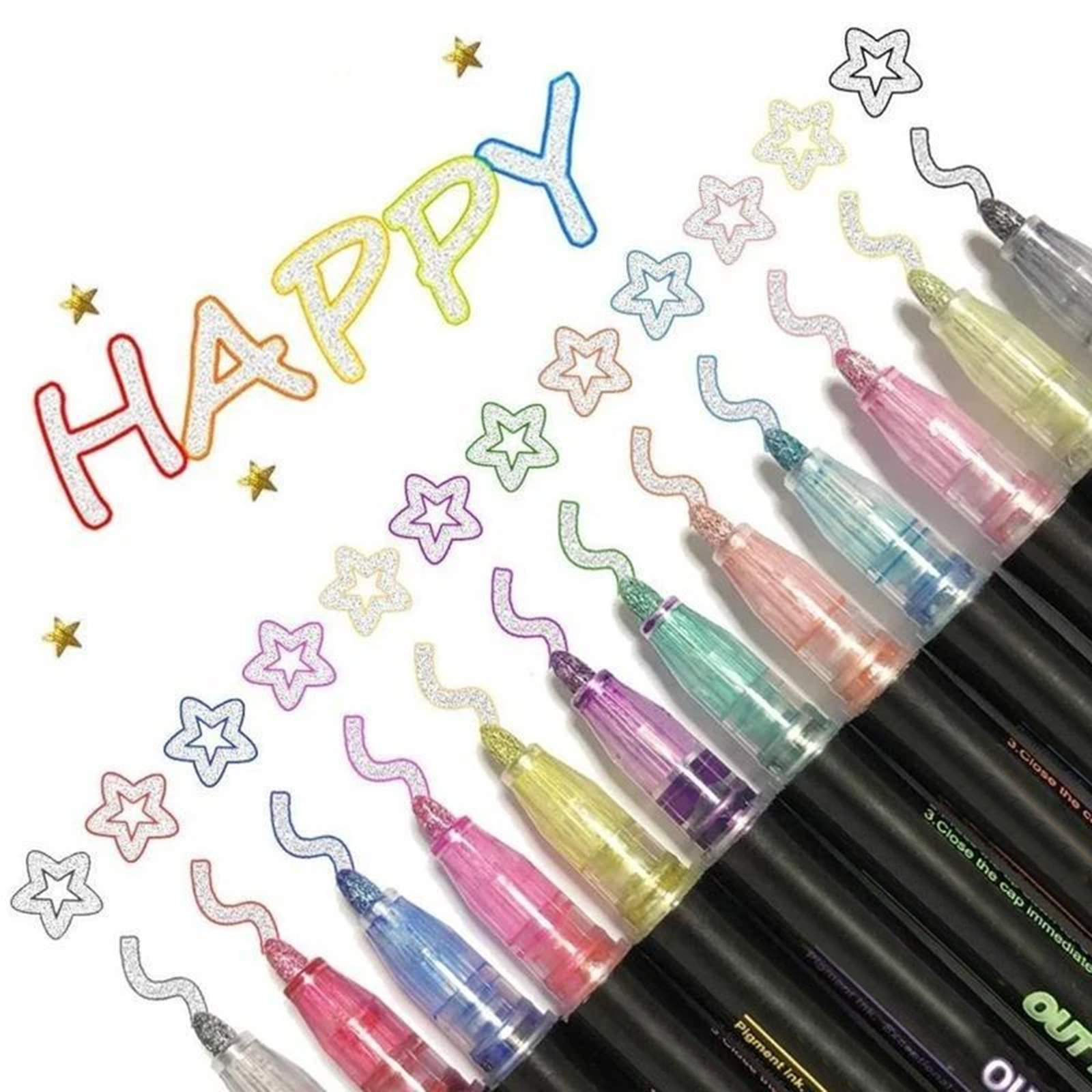 8/12pcs Marker Pen for Highlight Writing Taking Notes Drawing DIY Art Projects Kids Adult SUB Sale