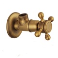 MTTUZK European antique Brass Filling Valves Rose Gold Angle Valve Golden/ Black/ Chrome Water Stop Valve G1/2"