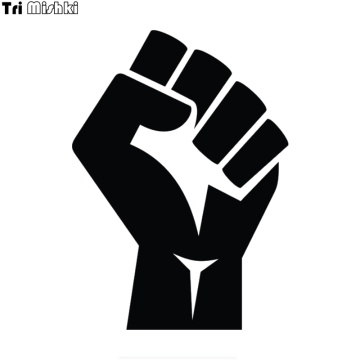 Tri Mishki HZX1146# raised fist power car sticker funny Vinyl Decals Motorcycle Accessories Stickers