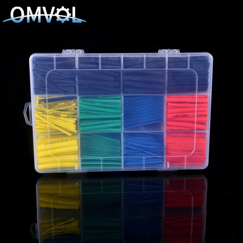 560pcs Thermal contra Sleeve cable Heat Shrink Tube termoretractil pvc tube tubing 2:1 Wrap Wire Cable 530pcs