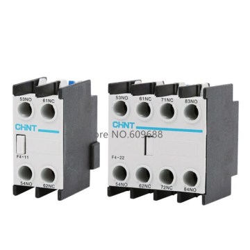 F4 CHNT AC contactor auxiliary contact blocks F4-02 F4-22 F4-11 F4-13 matching contactor CJX2 2N/O+2N/C F4-20 CHINT