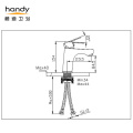 Single-handle short spout deck mounted basin mixer faucets