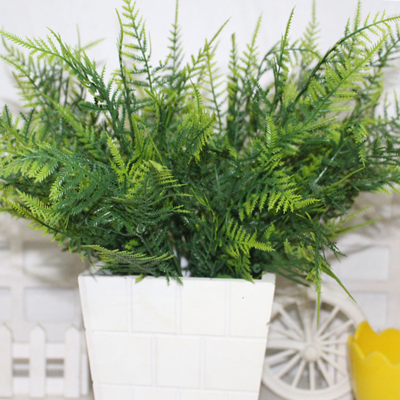 Fake Plants 7 Stems Artificial Asparagus Fern Grass Bushes Flower Home Office Deor Decorative Plant Plastic Green Plants