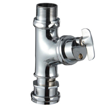 Knob type control toilet/WC stool flushing valve, Copper squat pan flush valve, Delay valve urinal flush valve chrome plated