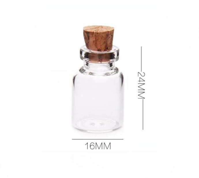 10PCS 1.5/2/3/5/6ml Mini Mason Jar Empty Small Glass Bottle Vial Decoration Glass Jars Cheap Cork Stopper Wish Small Glass Botte
