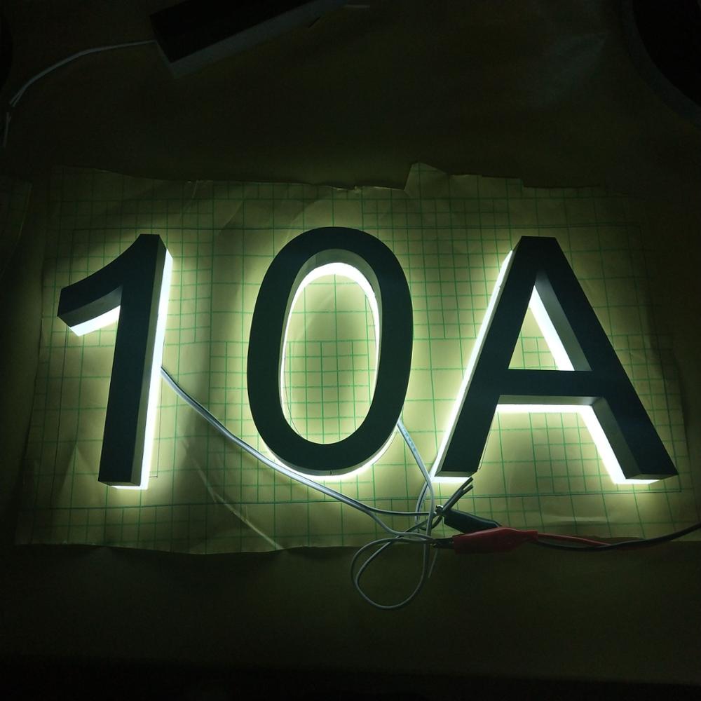 custom led light letters outdoor backlit light house numbers 3d illuminated letters sign