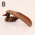 1pcs Natural Wooden Shoe Horn Portable Craft Long Handle Shoe Lifter Shoes Accessories Solid Wood Shoehorn 9*3.5cm