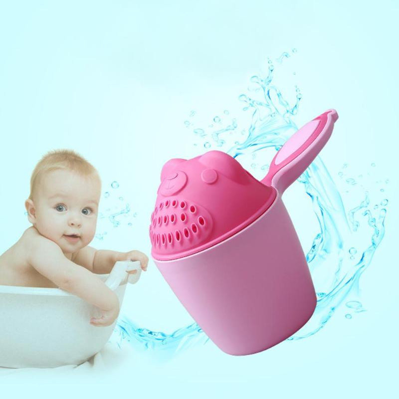 Cute Cartoon Bear Baby Bathing Cup Practical Water Ladle Bathing Cup for Baby Care Newborn Kids Shower Shampoo Cups Bailer