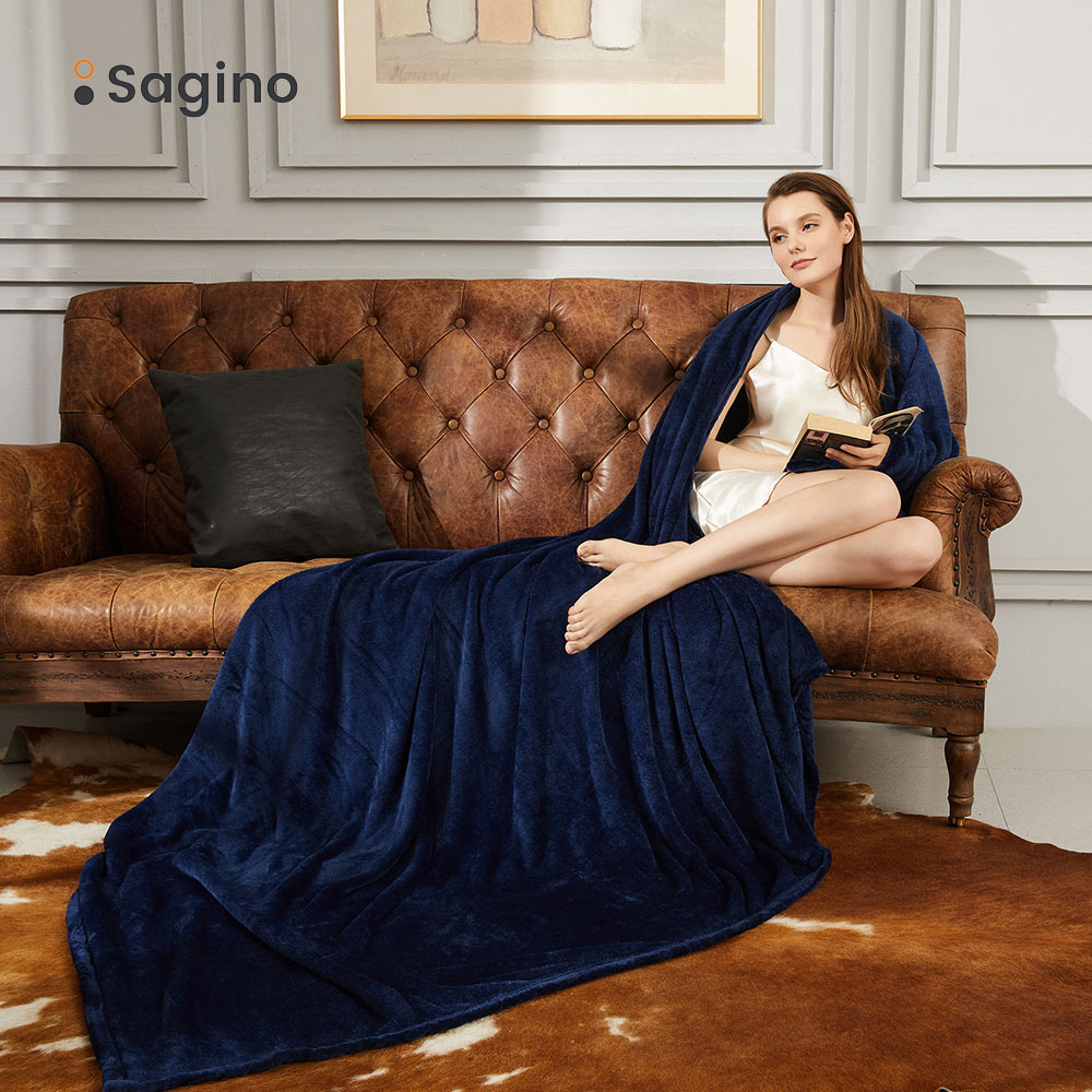 Sagino Soft Warm Coral Fleece Blanket Winter Bed Sheet Throw 250Gsm Flannel Blankets Thin Quilt Sleeping Sofa Bed Cover плед