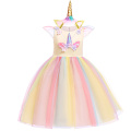 Girls Unicorn Dress Kids Halloween Christmas Gown Cosplay Clothing Children Birthday Party Fantasy Princess Dresses For Girl