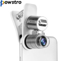 POWSTRO Universal 3-LED Mobile Phone Microscope Macro Lens 60X Optical Zoom Magnifier Micro Camera Clip LED Lenses For iPhone