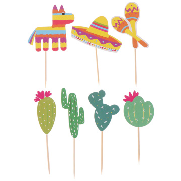 Alpaca Cake Decoration Insert Mexican Cactus Cake Insert Decoration Cake Inserts Card Party Gifts Kid Birthday Wedding Decor