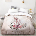 3D HD Digital Printing Custom Duvet Cover,Kids Child baby Quilt/Blanket case King Cartoon Bedding,Bedclothes Cute Pink Unicorn