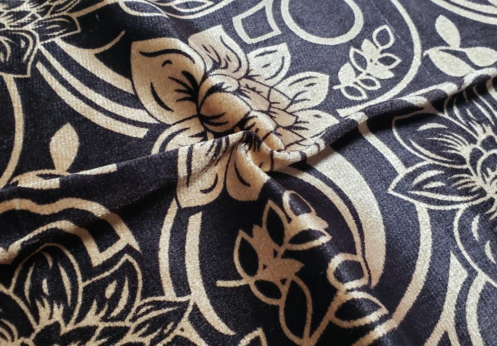 Warp Knitting Printing Velvet Sofa Fabric
