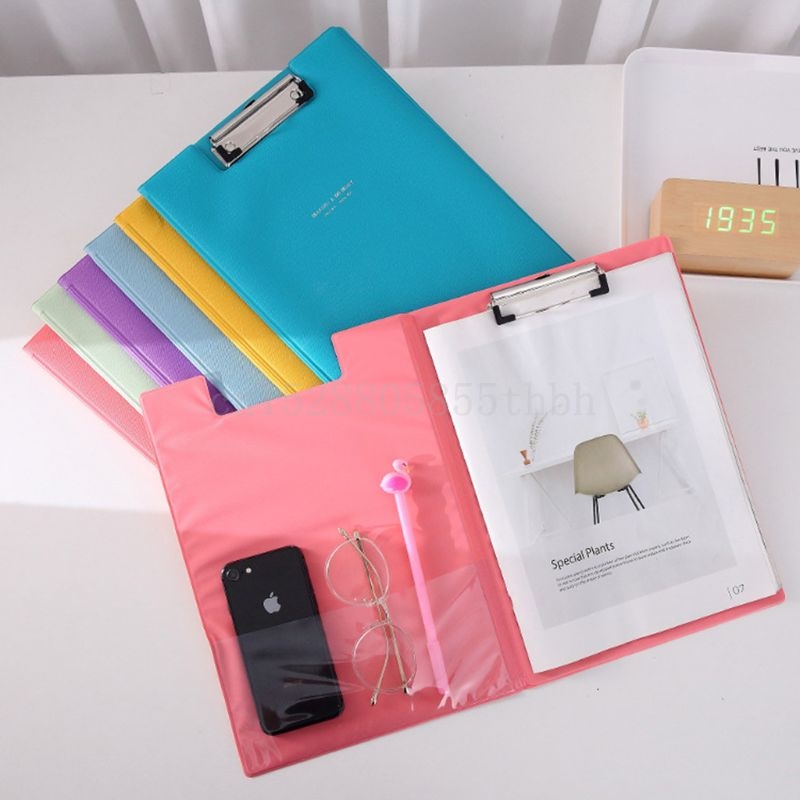 A4 Waterproof Clipboard Writing Pad File Folder Document Holder School Supply Random Delivery