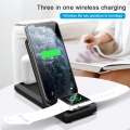 Foldable Wireless Charger Qi 15W Fast Wireless Charging Dock Station 3 in 1 For iPhone 11 XS XR X 8 for Apple Watch for Airpods