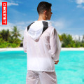 Ultra-thin Sun Protection Clothing Long Sleeve Rashguard Men Rash Guard Sails Surf Suit Semi Transparent UV Protect Beachwear