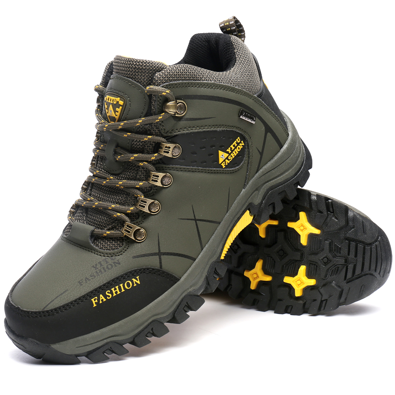 New Men Winter Snow Boots Super Warm Men's Boots High Quality Waterproof Sneakers Outdoor Male Hiking Boots Work Shoes Size 47