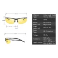 YSO Night Vision Glasses Men Aluminium Magnesium Frame Polarized Night Vision Goggles For Car Driving Anti Glare Glasses 8124