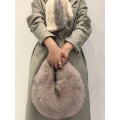 Top Grade Real Fox Fur Shoulder Bags New Winter Handbag Korean winter Fashion Ladies messenger Bag Crossbody Flap Bags