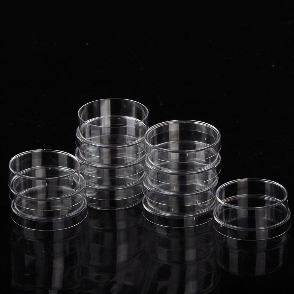 JETTING Lab Supplies 10PCS Practical Sterile Petri Dishes With Lids For Lab Plate Bacterial Yeast Chemical Instrument Lab Supply