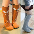 Fashion Baby Children Girls Fox Pattern Long Socks Soft Soft Cotton Knee Protect High Hosiery