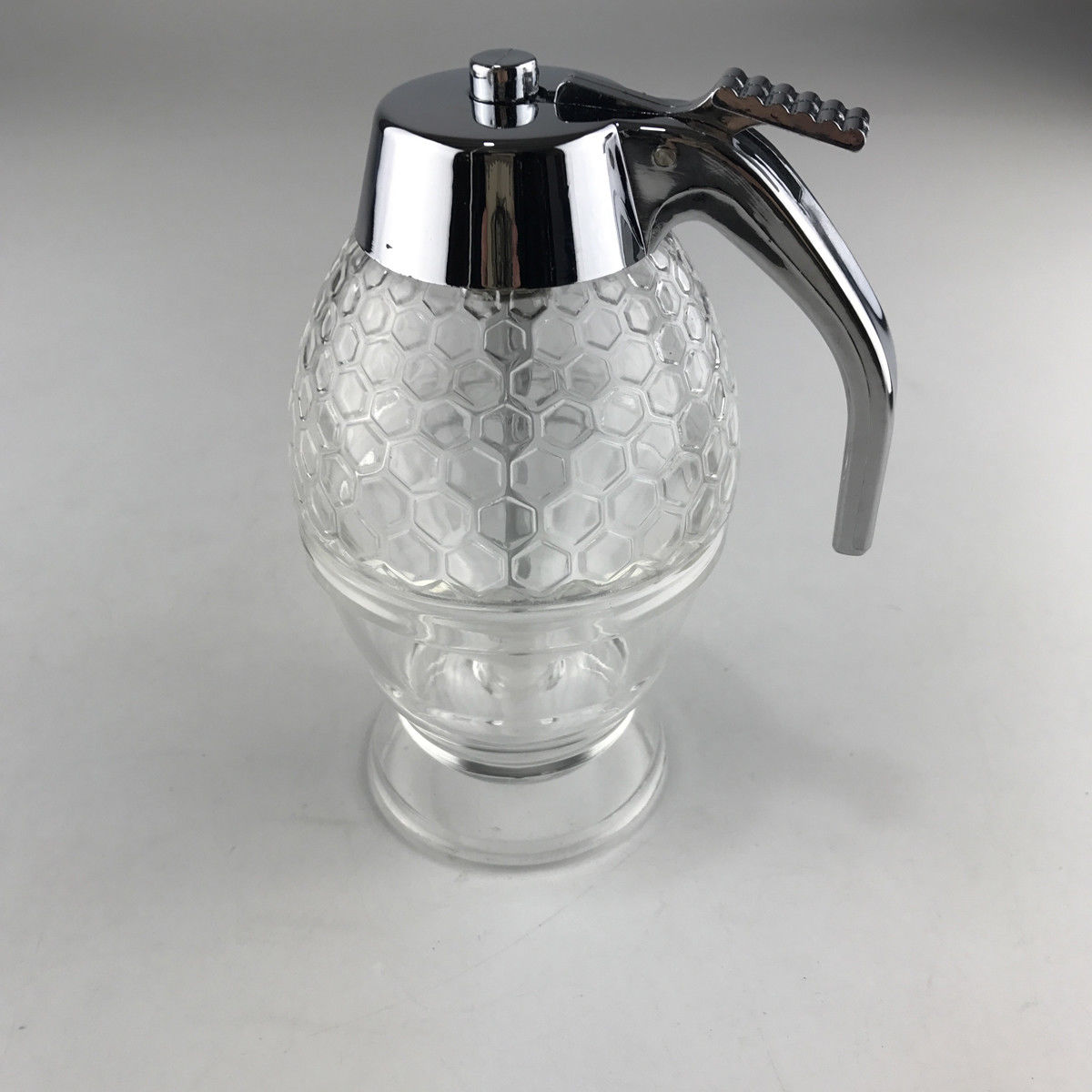 200ML Clear Acrylic Honey Dispenser Syrup Jar Storage Bottle Holder Kitchen