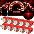 10pcs/lot Car Interior T5 Led 1 SMD DC 12V Light Dashboard Car Bulb Auto Side Wedge Light Lamp blue red purple green