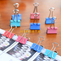 50PCS/lot 15mm Colorful Metal Binder Clips Paper Clip Office Stationery Binding Supplies Notes Letter File Bookmark Student