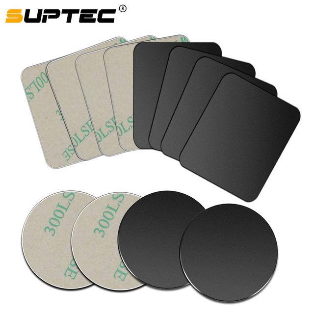 SUPTEC 10 Pack Metal Plate Disk for Magnetic Car Holder Iron Sheets Sticker for Magnet Mobile Phone Holder Car Air Mount Stand
