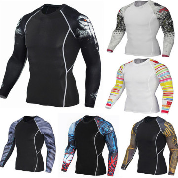 Motorcycle Men's Compression Shirt Sportswear Top Breathable Quick Dry Running Fitness Long Sleeve Gym t shirt Sportsman Wear