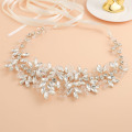Bridal Satin Belts Crystal Beads Silver Color Wedding Accessories Decoration Prom Dress Belt Ivory White Strass Bride Sash Gifts