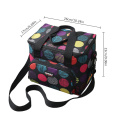 New Fashion Picnic Bag, Floral Print Large Capacity Lunch Bag Multipurpose Food Insulated Thermal Bag for Camping Picnic Hiking