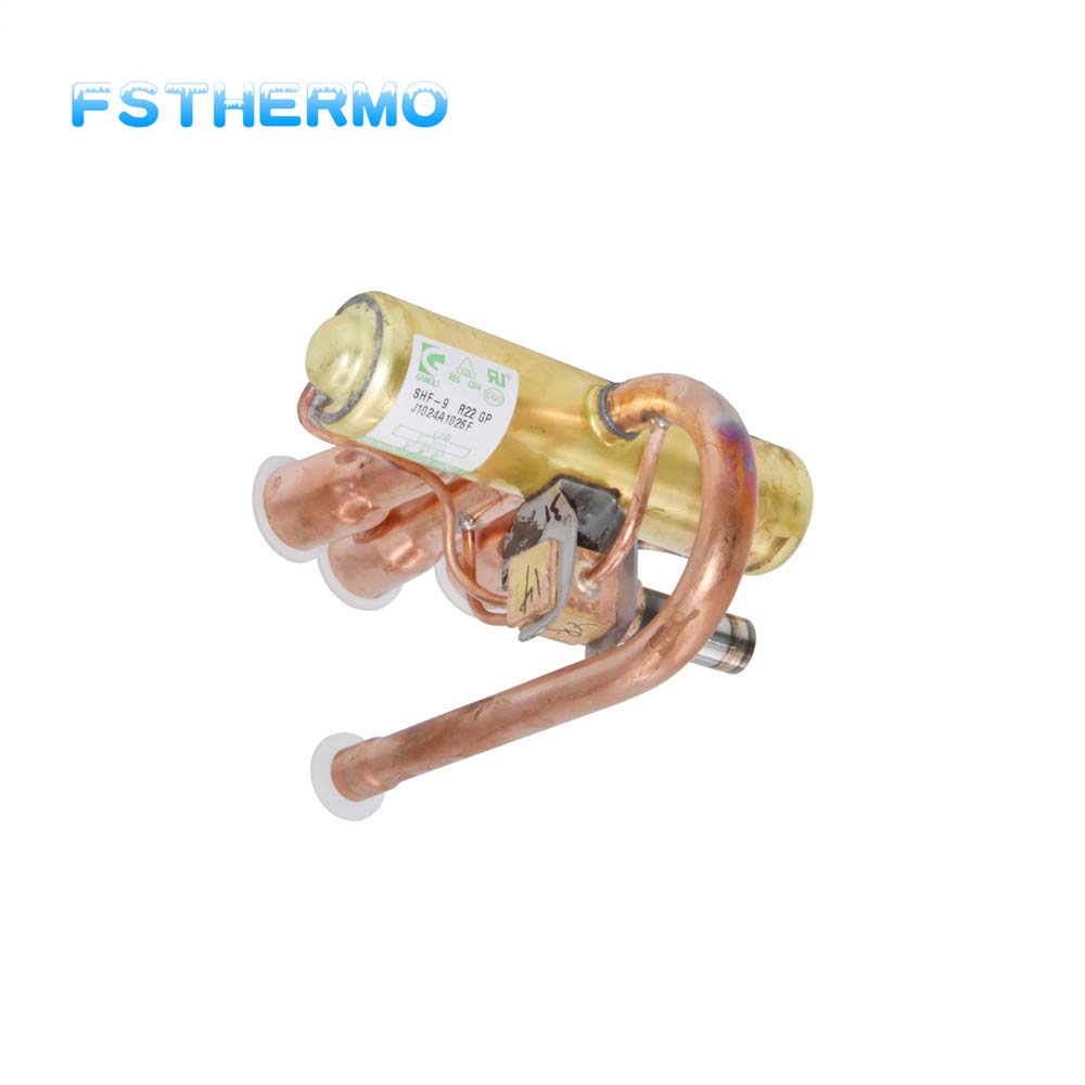 High temperature and high pressure welding plug type four-way reversing valve for new energy vehicles