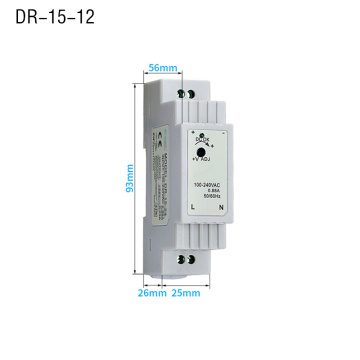 DR-15-5 5V2.4A DIN Rail Mounting Switching Power Supply Industrial Switching Power Supply DR-60W-24V2.5A 15W/30W 5V3A 12V5A