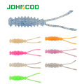 JOHNCOO 20pcs Floating Fishing Lure Soft Bait 48mm 0.44g TPR Soft Worm Swimbaits Jig Head Pesca Artificial Rockfish Worm