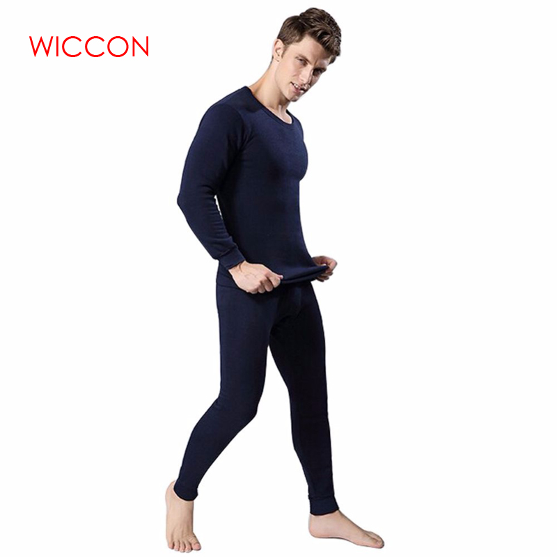 Winter Warm Men's Underwear Men's Thermal Underwear SetsMen's Thick Thermal Underwear Long Johns Black Gray Navy Dark Gray 4XL