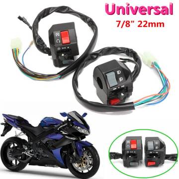 Pair 12V Motorcycle Switch 7/8 Handlebar Horn Turn Signal Light Head Lamp Electrical Start Switches For Yamaha/Suzuki