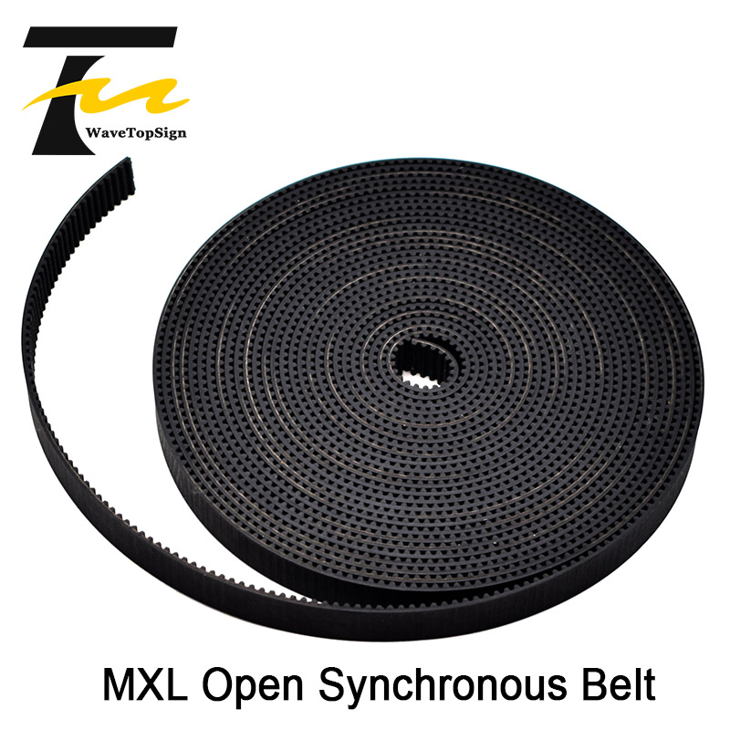 WaveTopSign MXL Open-Ended Timing Belt Width 5 10 15mm Transmission Rubber Belts For CO2 Laser Engraving Cutting Machine