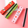 Double Row 16 Hole Harmonica Musical Instruments Children's Wooden Painted Harmonica Creative Early Education Toy New Teaching