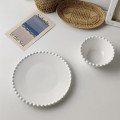 Hot sale simple style white color pearl shape plate bowl heart shape dessert plate soup bowls tableware 1pc/lot