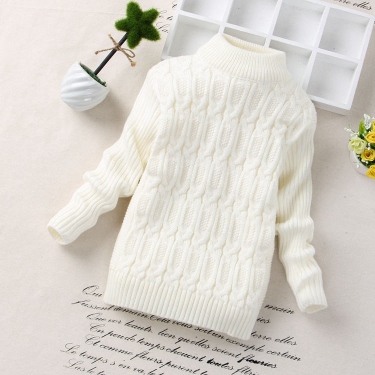 Korean New Girl's Sweater Winter Girl's Knitted Elastic Shirt Girls Sweater